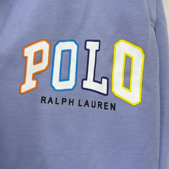 Polo Ralph Lauren Jogger Sweatpants Size L Multicolor Logo Zipper Pockets - Picture 3 of 10